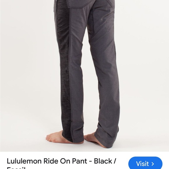 Lululemon Ride On Pants Black Fossil Grey 8 - Picture 4 of 12